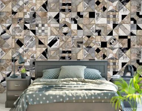 3D Gray Tile Pattern O885 Wallpaper Wall Murals Removable Wallpaper Sticker Fay - Furniture4Design