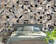 3D Gray Tile Pattern O885 Wallpaper Wall Murals Removable Wallpaper Sticker Fay - Furniture4Design