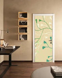 3D Green Branch Door Sticker Self-adhesive Dinning Room Door Sticker Murals - Furniture4Design