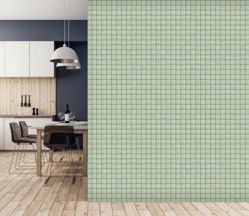 3D Green Grid ZHU002 Texture Tiles Marble Wallpaper Wall Mural Removable Zoe - Furniture4Design