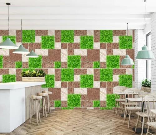 3D Green Lawn Tile G6300 Wallpaper Wall Murals Removable Self-adhesive Honey - Furniture4Design