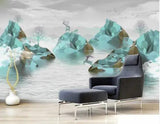 3D Green Mountain Tiles 48564NA Wallpaper Wall Murals Removable Wallpaper Fay - Furniture4Design