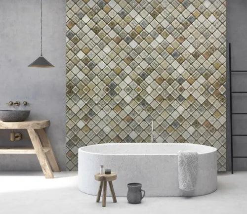 3D Green Square ZHU085 Texture Tiles Marble Wallpaper Wall Mural Removable Zoe - Furniture4Design