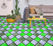 3D Green Tiles 11428NA Floor WallPaper Murals Wall Print 5D AJ WALLPAPER AU Fay - Furniture4Design