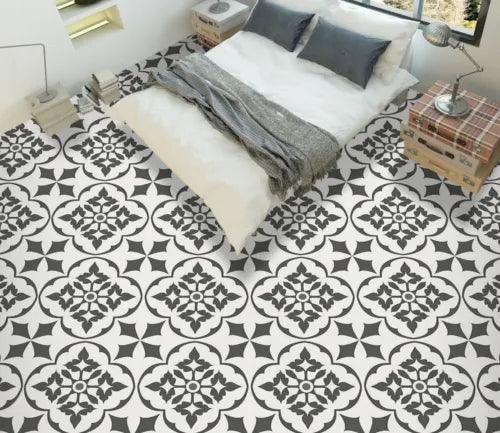 3D Grey Tile Pattern 12448NA Floor WallPaper Murals Wall Print Decal Fay - Furniture4Design