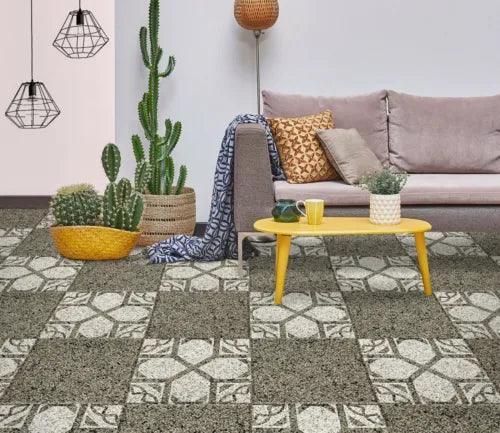 3D Grey Tile Pattern 24571NA Floor WallPaper Murals Wall Print Decal Fay - Furniture4Design