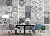 3D Grey Tile Pattern 43696NA Wallpaper Wall Murals Removable Wallpaper Fay - Furniture4Design