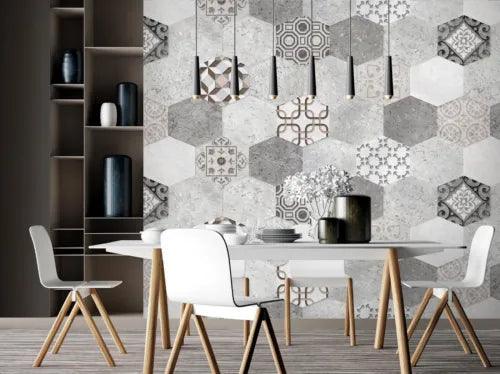 3D Grey Tile Pattern O1274 Wallpaper Wall Murals Removable Wallpaper Sticker Fay - Furniture4Design