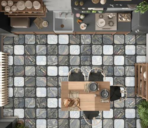 3D Grey Tiles 3872NA Floor WallPaper Murals Wall Print 5D AJ WALLPAPER AU Fay - Furniture4Design