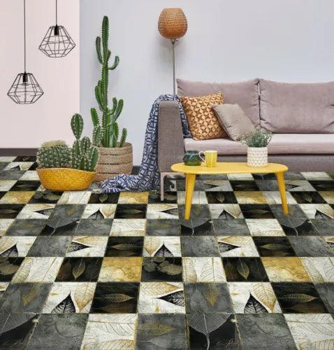 3D Leaf Tiles 3859NA Floor WallPaper Murals Wall Print 5D AJ WALLPAPER AU Fay - Furniture4Design