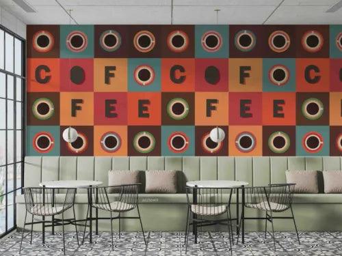 3D Letter Round Square Colours Self-adhesive Removeable Wallpaper Wall Mural1 - Furniture4Design