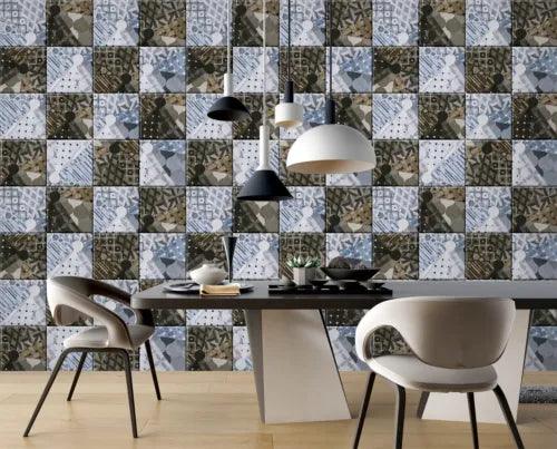 3D Light Blue Tiles G2042 Wallpaper Wall Murals Removable Self-adhesive Erin - Furniture4Design