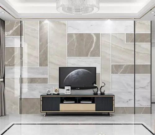 3D Light Grey Tiles 48147NA Wallpaper Wall Murals Removable Wallpaper Fay - Furniture4Design