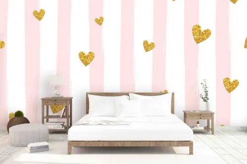 3D Love Rectangle Pink Self-adhesive Removeable Wallpaper Wall Mural1 1119 - Furniture4Design