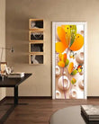 3D Luxury Butterflies Flowers Door Sticker Poster Decal Nature Door Murals - Furniture4Design