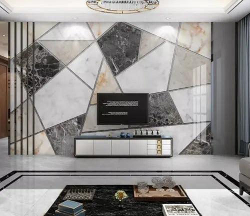 3D Marble Tile Graphics 46393NA Wallpaper Wall Murals Removable Wallpaper Fay - Furniture4Design