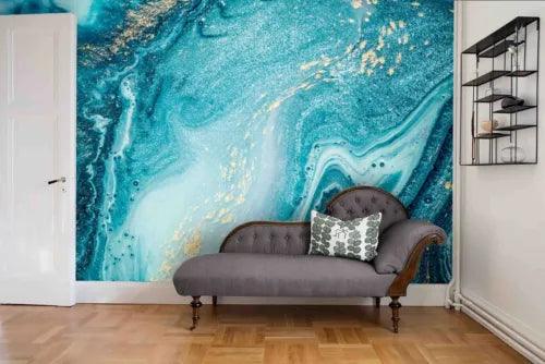 3D Marbling Fluid Colours Ripple Self-adhesive Removeable Wallpaper Wall Mural1 - Furniture4Design