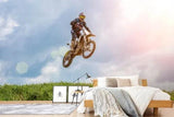 3D Motorbike Person Grassland Self-adhesive Removeable Wallpaper Wall Mural1 - Furniture4Design