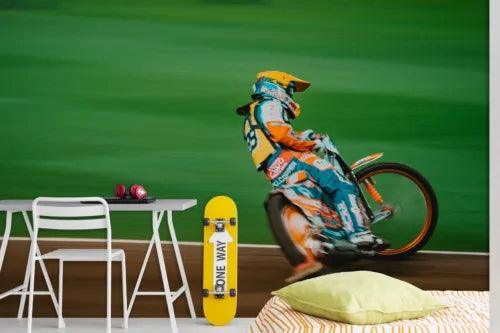 3D Motorbike Road Grassland Self-adhesive Removeable Wallpaper Wall Mural1 1175 - Furniture4Design