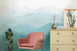 3D Mountain Blue Fog Self-adhesive Removeable Wallpaper Wall Mural1 1027 - Furniture4Design