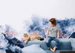 3D Mountain Blue Fog Self-adhesive Removeable Wallpaper Wall Mural1 1572 - Furniture4Design