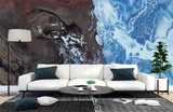 3D Mountain Blue Wave Spindrift Self-adhesive Removeable Wallpaper Wall Mural1 - Furniture4Design