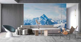 3D Mountain Bluesky Cloud Snow Self-adhesive Removeable Wallpaper Wall Mural1 - Furniture4Design