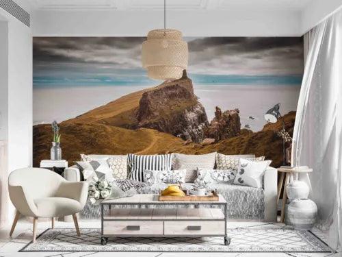 3D Mountain Grassland Sea Cloud Self-adhesive Removeable Wallpaper Wall Mural1 - Furniture4Design