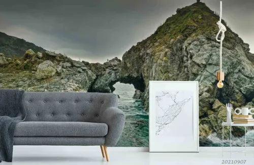 3D Mountain Grassland Sea Self-adhesive Removeable Wallpaper Wall Mural1 3847 - Furniture4Design