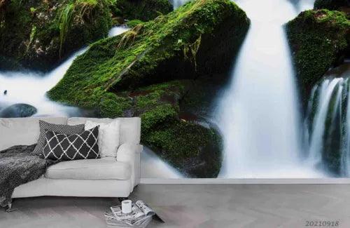 3D Mountain Grassland Sea Self-adhesive Removeable Wallpaper Wall Mural1 4093 - Furniture4Design