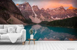 3D Mountain Sea Snow Cloud Sky Self-adhesive Removeable Wallpaper Wall Mural1 - Furniture4Design