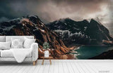 3D Mountain Sea Spindrift Snow Self-adhesive Removeable Wallpaper Wall Mural1 - Furniture4Design