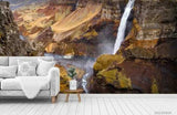 3D Mountain Sea Stone Falls Self-adhesive Removeable Wallpaper Wall Mural1 4139 - Furniture4Design