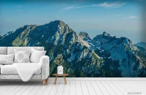 3D Mountain Snow Grassland Self-adhesive Removeable Wallpaper Wall Mural1 3890 - Furniture4Design