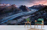 3D Mountain Snow Road Sky Self-adhesive Removeable Wallpaper Wall Mural1 4131 - Furniture4Design