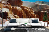 3D Mountain Sunlight Sky Self-adhesive Removeable Wallpaper Wall Mural1 4070 - Furniture4Design