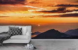 3D Mountain Sunrise Sea Cloud Sky Self-adhesive Removeable Wallpaper Wall Mural1 - Furniture4Design