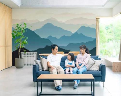 3D Mountain Wave Fog Self-adhesive Removeable Wallpaper Wall Mural1 205 - Furniture4Design