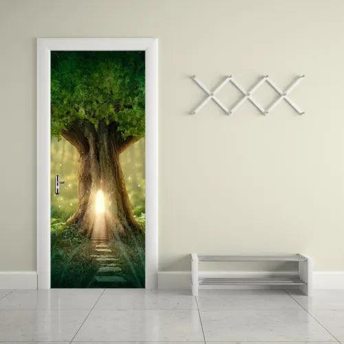 3D Murals Fantasy Tree Forest Self-Adhesive Door Wall Sticker Decal Bedroom - Furniture4Design