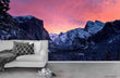 3D Night Mountain Snow Sky Self-adhesive Removeable Wallpaper Wall Mural1 4153 - Furniture4Design