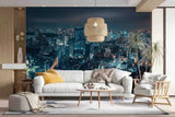 3D Night Scene Urban Archite Self-adhesive Removeable Wallpaper Wall Mural1 1008 - Furniture4Design