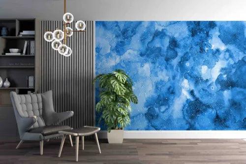 3D Painting Bluesky Wave Blue Self-adhesive Removeable Wallpaper Wall Mural1 - Furniture4Design