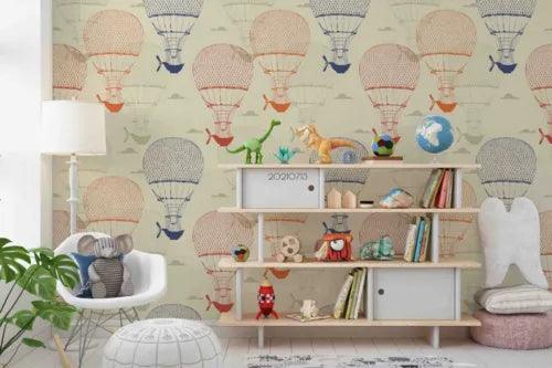 3D Pattern Hydrogen Balloon Self-adhesive Removeable Wallpaper Wall Mural1 3208 - Furniture4Design