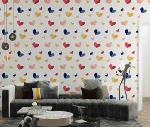 3D Pattern Love Colours Self-adhesive Removeable Wallpaper Wall Mural1 3683 - Furniture4Design