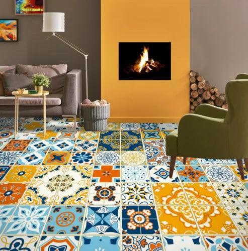 3D Petal Tiles 7157NA Floor WallPaper Murals Wall Print 5D AJ WALLPAPER AU Fay - Furniture4Design