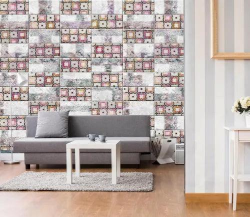 3D Pink Petal Tiles G6830 Wallpaper Wall Murals Removable Self-adhesive Honey - Furniture4Design