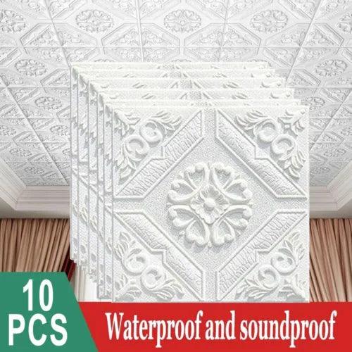 3D Tile Brick Wall Sticker Self Adhesive Waterproof Foam Panel Wallpapers 10pcs - Furniture4Design