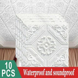 3D Tile Brick Wall Sticker Self Adhesive Waterproof Foam Panel Wallpapers 10pcs - Furniture4Design