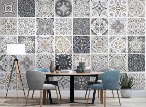 3D Tile Petal 2876 Wallpaper Mural Wall Print Wall Wallpaper Murals US Coco - Furniture4Design