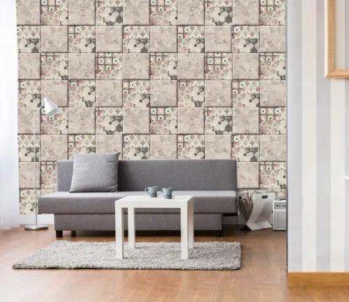 3D Tile Petal G6779 Wallpaper Wall Murals Removable Self-adhesive Honey - Furniture4Design